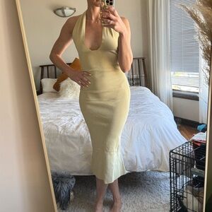 Tan nylon dress from WeWoreWhat